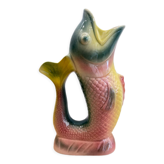 Carafe poisson barbotine vintage