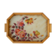 Large wooden tray and handmade glass paste decoration