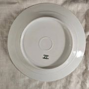 Set of 6 Art Deco dessert plates - Limoges porcelain a.f. and