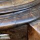 Colonial style pedestal table Indochina Asia vintage 1930s carved wood