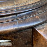 Colonial style pedestal table Indochina Asia vintage 1930s carved wood