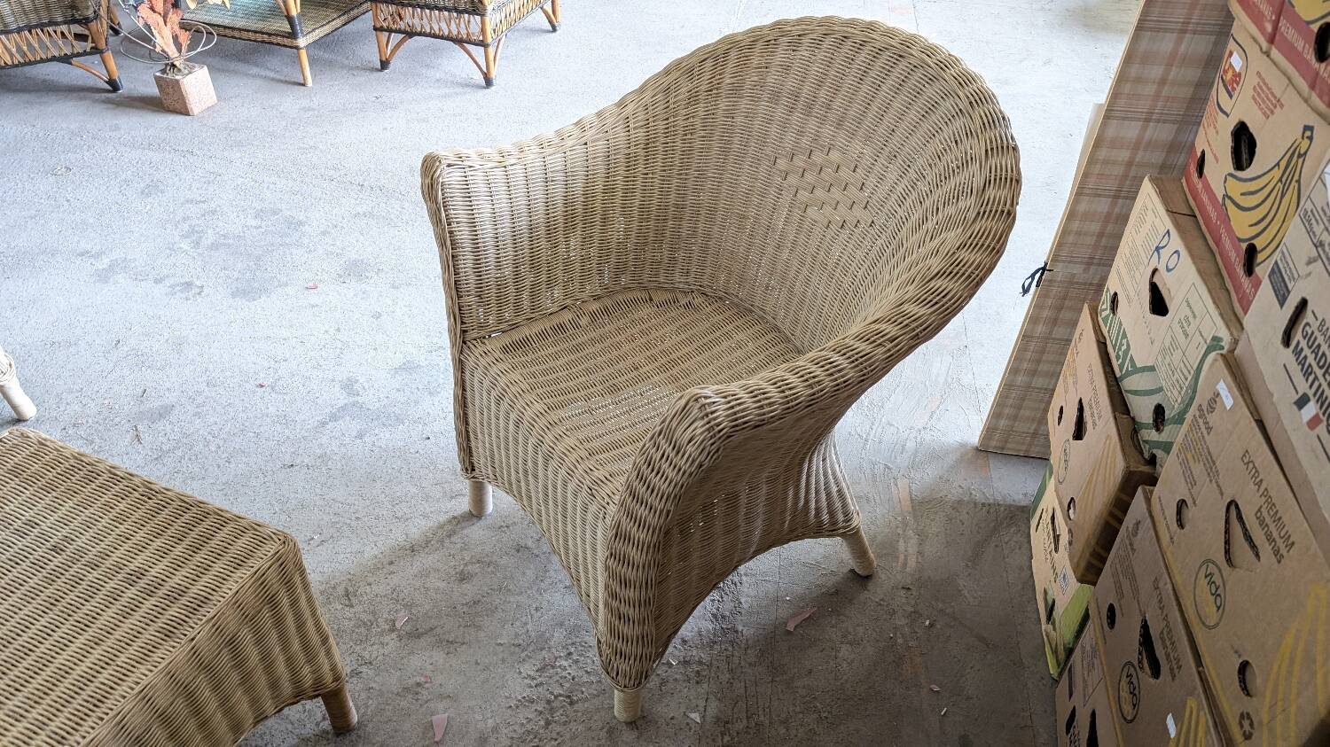 Vintage rattan lounge
