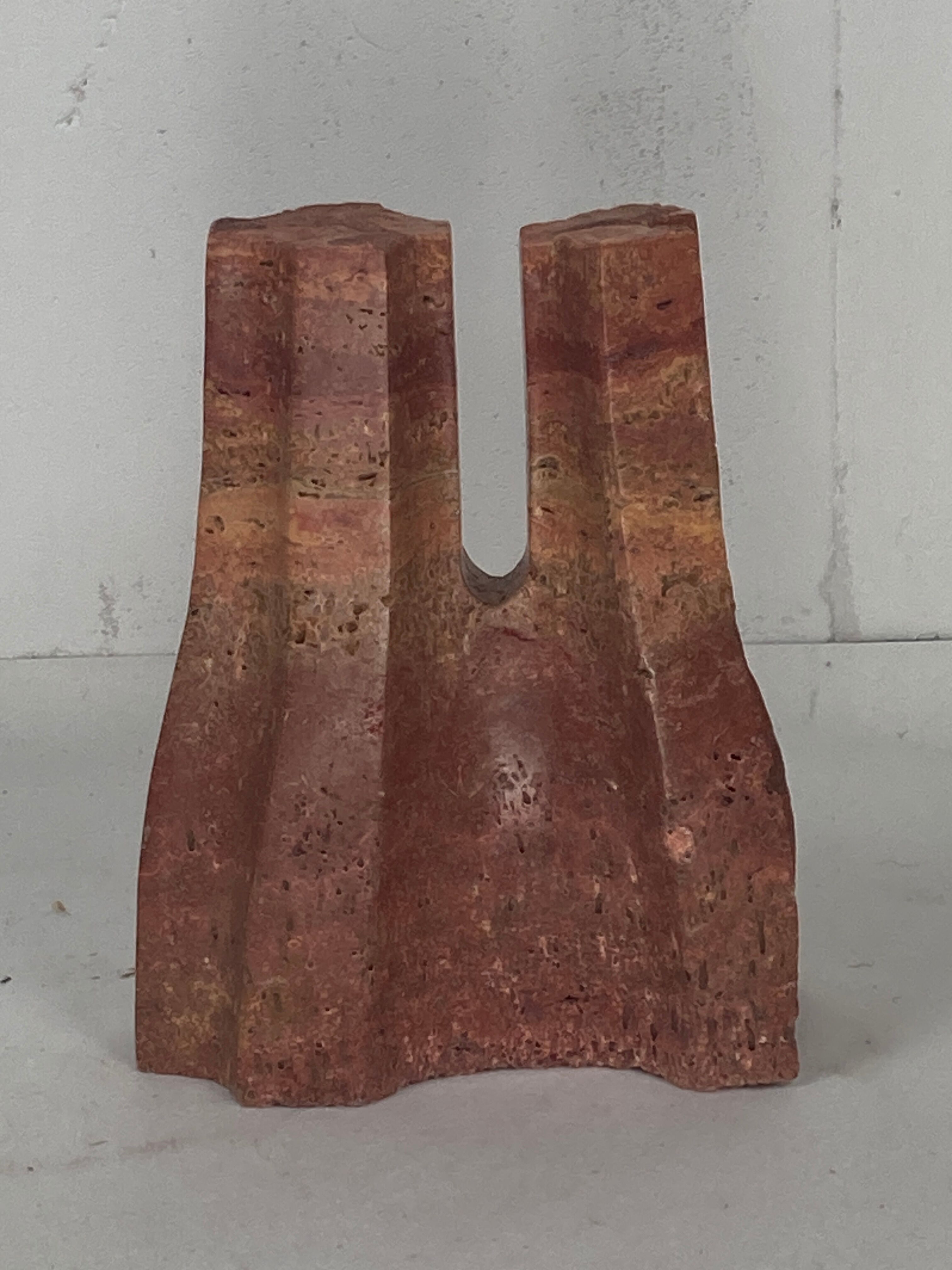 Brutalist wabi sabi natural stone sculpture, Dutch ca 1960s