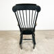 Swedish antique black painted rocking chair