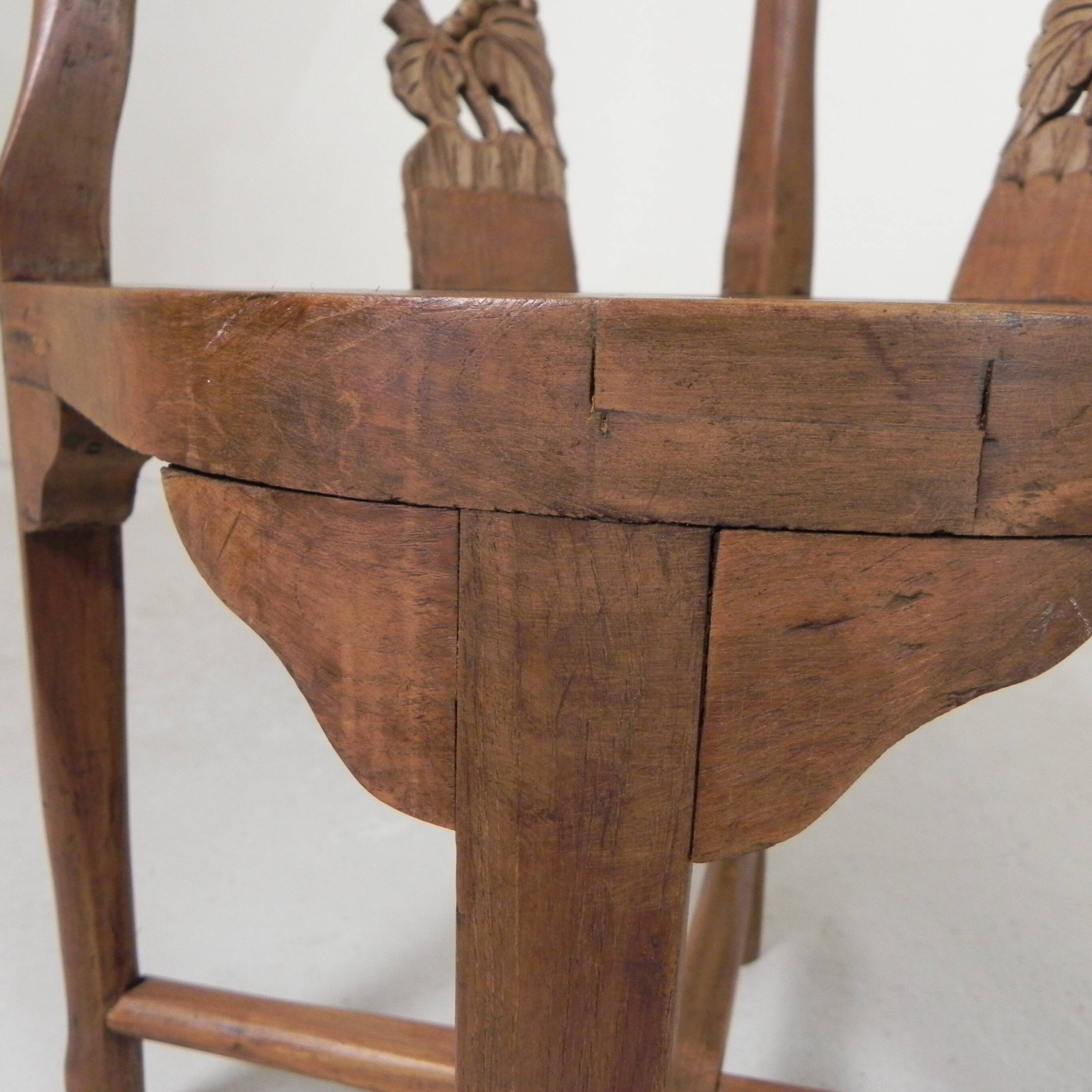 Set of 2 teak corner chairs, 1980s