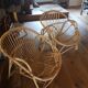 Paire de fauteuils en rotin vintage années 60