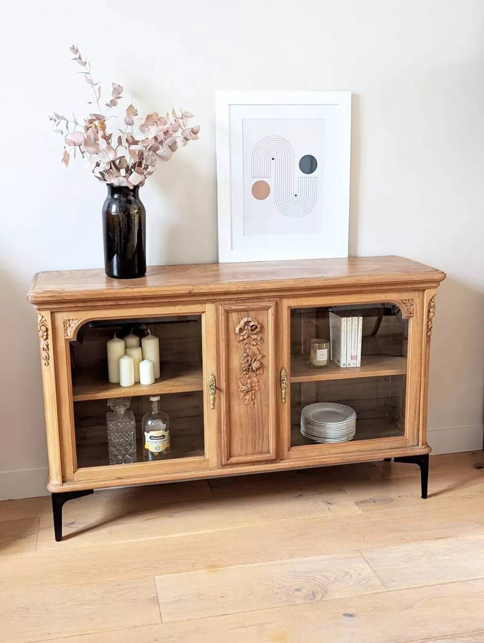 Antique solid wood sideboard, reimagined