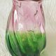 Bicolor twisted glass vase years 70'