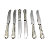 Set of 6 old violin table knives