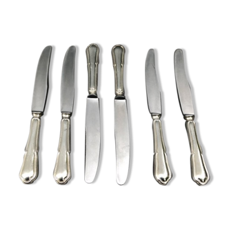 Set of 6 old violin table knives