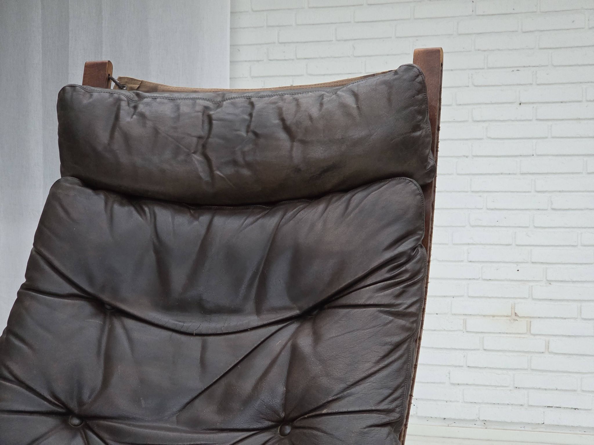 1970s, Norwegian design by Ingmar Relling, model "Siesta", leather.