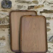 Large Art Deco wooden trays 1940 France