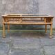 Rattan and smoked glass coffee table
