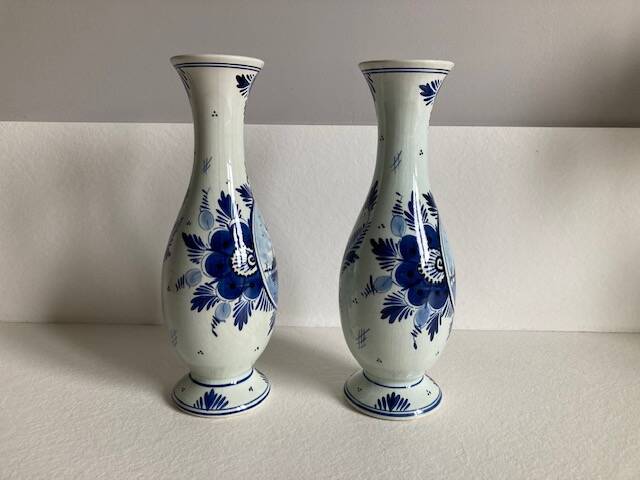 Pair of Delft vases