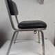 Paire de chaise design vintage 1960 aluminium skaï noir