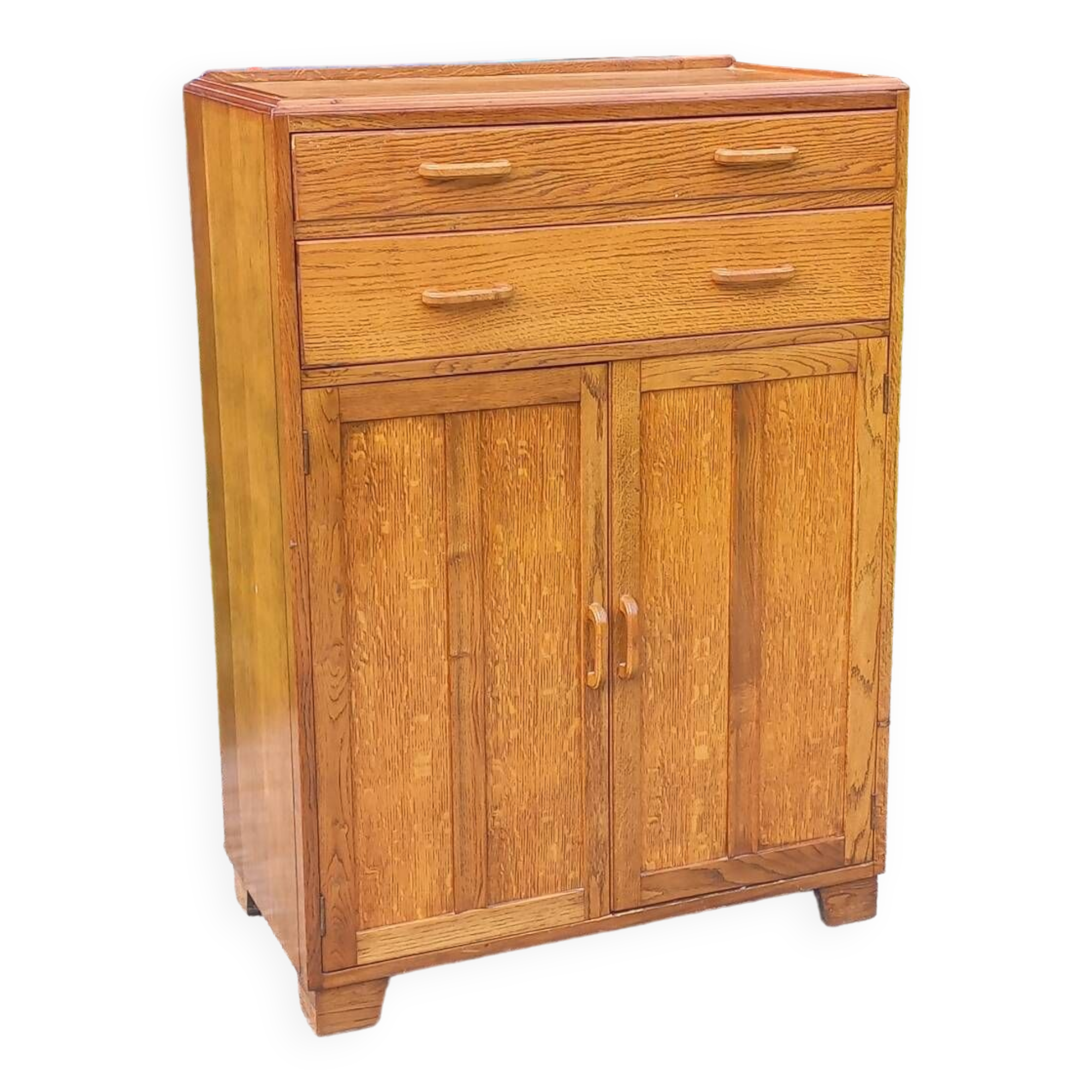 Parisian sideboard 2 doors 2 drawers at support height in oak