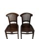 2 chaises coloniales en bois massif, années 1950