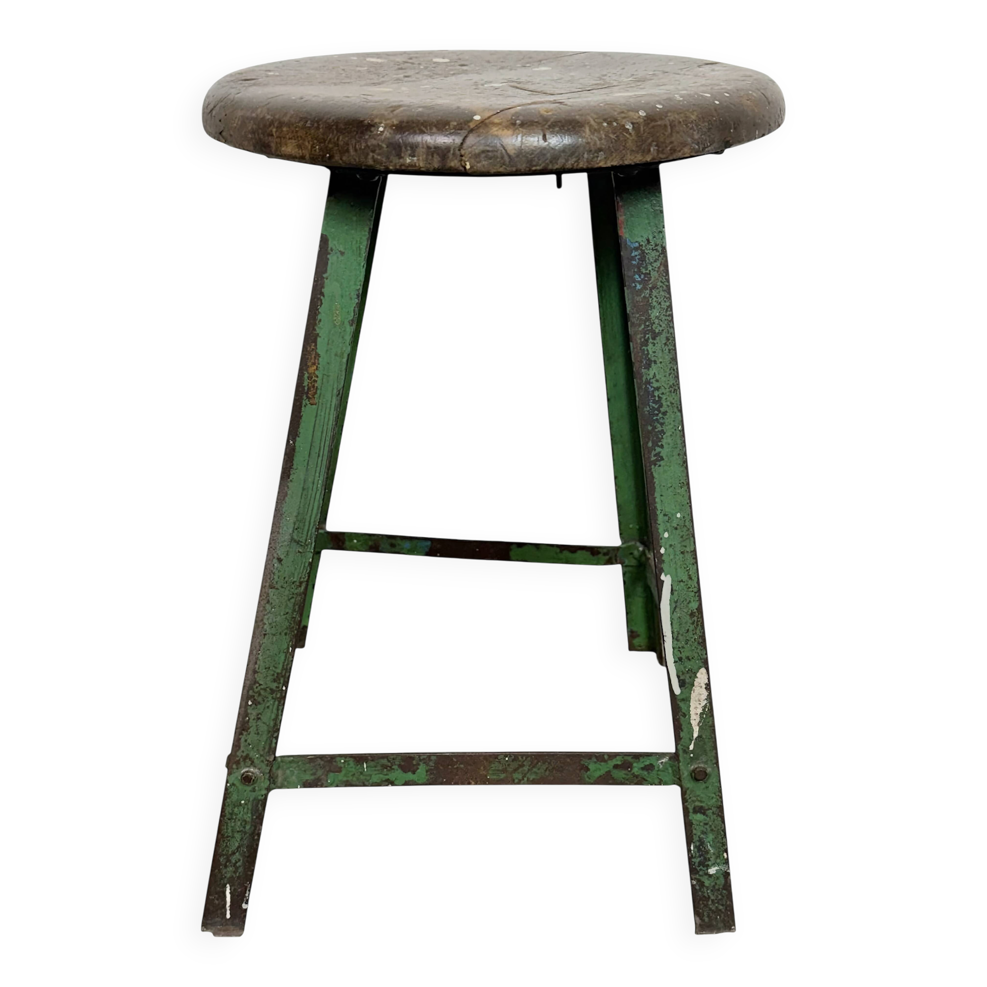 Green Industrial Workshop Stool, 1960s