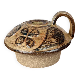 Mushroom-shaped ceramic candlestick from mid-century by Haico Nitzsche for Søholm, 1960s.