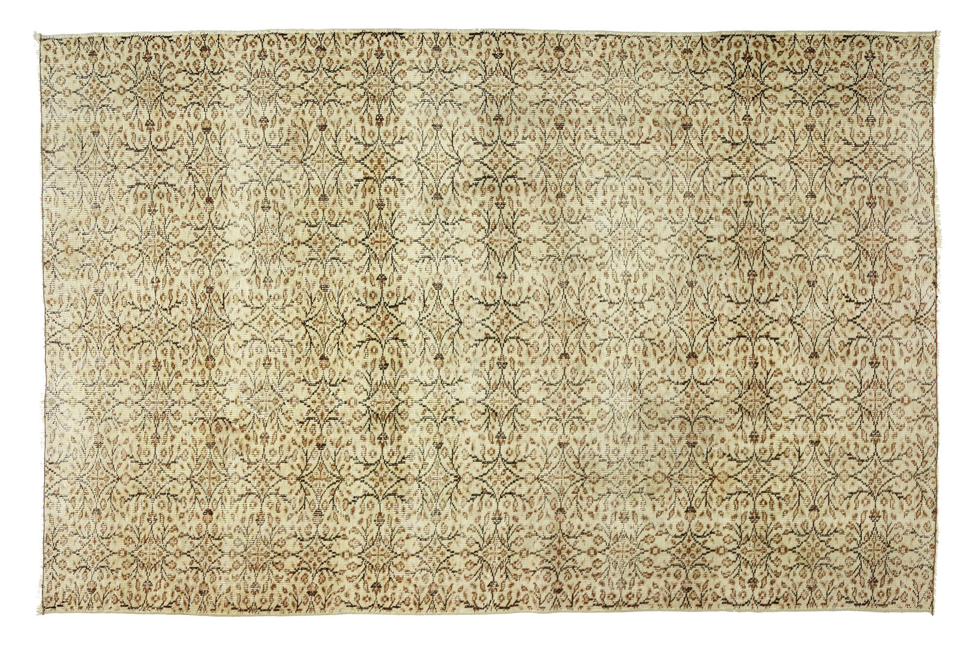 Anatolian handmade vintage rug 265 cm x 177 cm