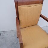 Pair of armchairs bridge era art deco walnut