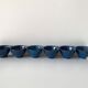 Set of 6 cups or cider bowls in glazed blue stoneware
