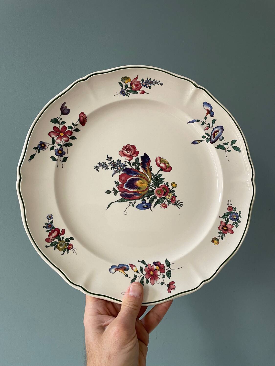 Paire de plats ronds Villeroy & Boch Mettlach Vieux Strasbourg