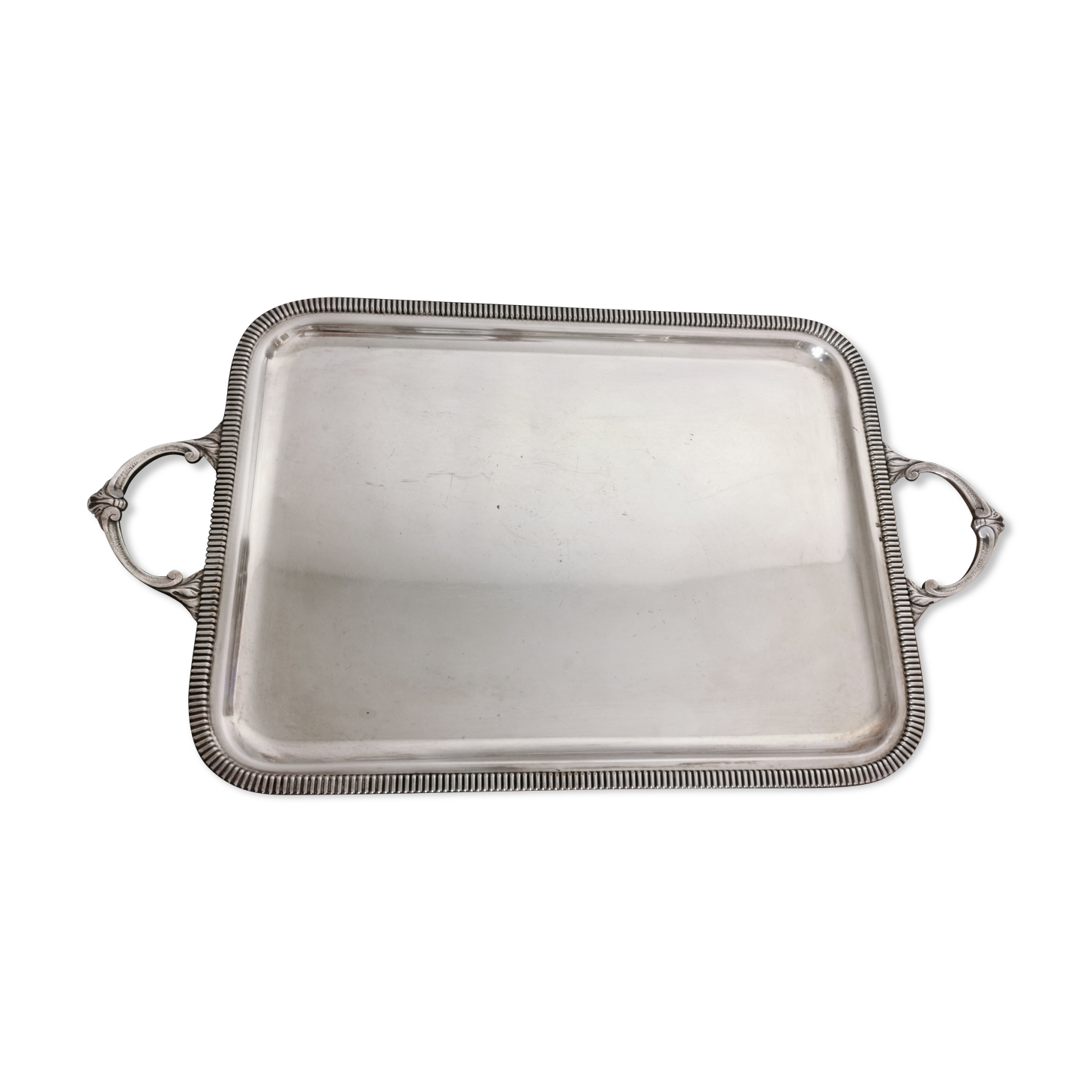 Silver metal tray