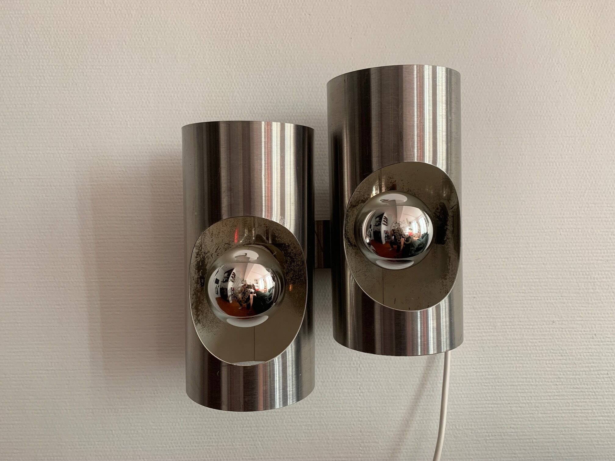 Pair of double wall lamps Oxar 70