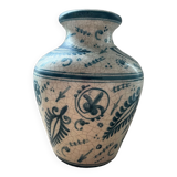 Vase en céramique balnc / bleu /vert