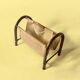 Vintage bamboo and fabric magazine rack