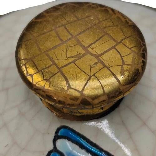 Covered box in floral enamel Longwy Prunelle FAI 10 Les Récollets Art from 2005
