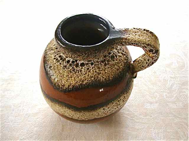 West Germany fat lava round vase