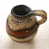 West Germany fat lava round vase