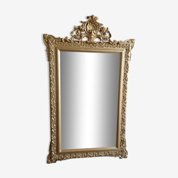 Miroir antique doré style Napoléonien, 130x80 cm