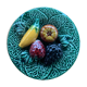 Collector's plate, slurry, fruit, vintage glazed ceramic