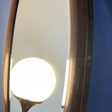 Art Deco beveled walnut mirror