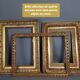 Pair old frames gilded wood gold leaf 26,5x23 cm, foliage 20,5x17 cm SB