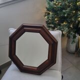 Octagonal wood mirror year 60