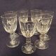 7 antique crystal shot glasses