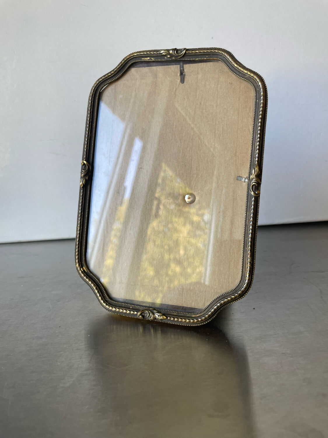 Cadre photo en métal de couleur or vintage 18 cm x 12,5 cm