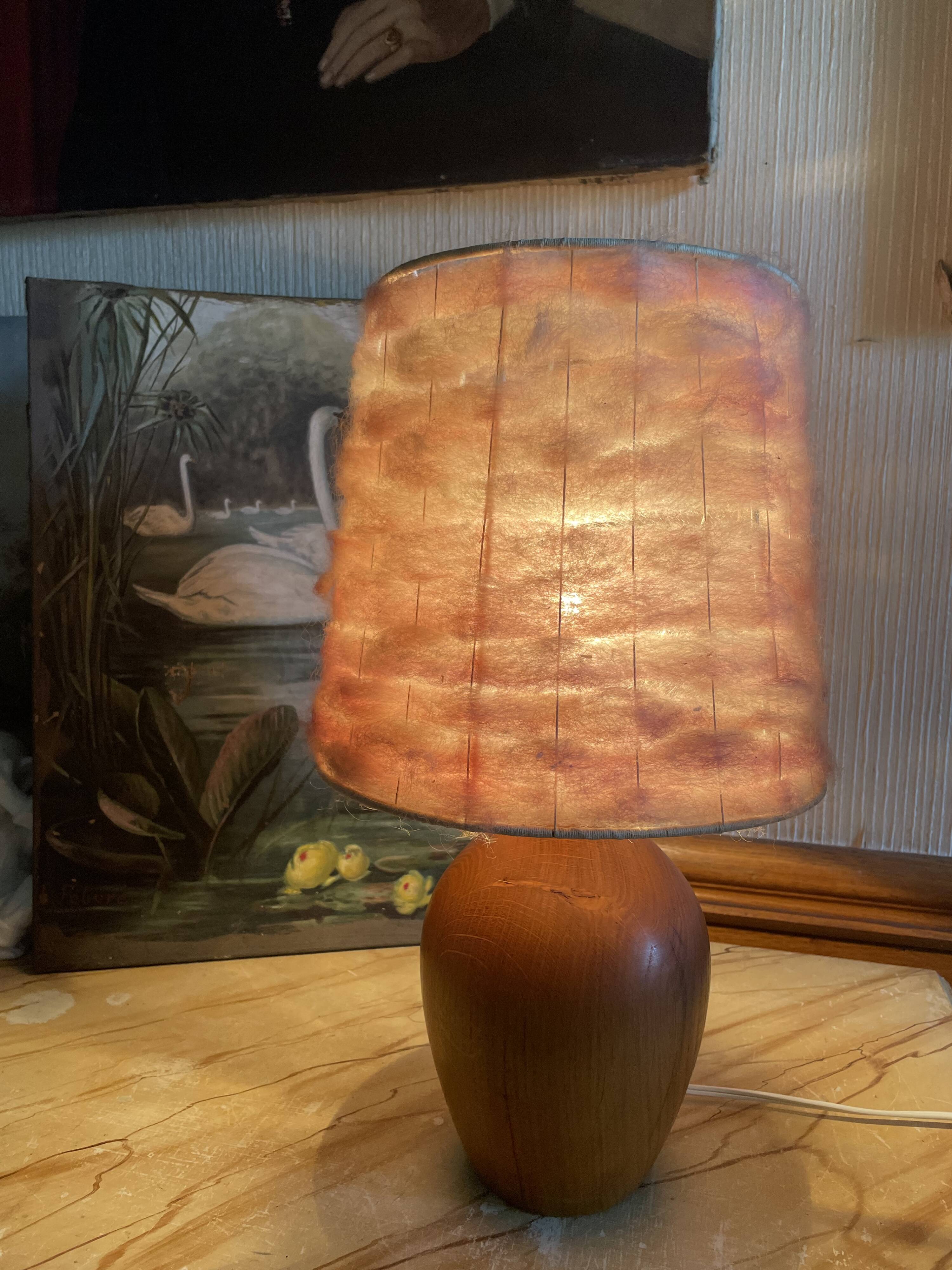 Vintage teak lamp