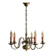 Magnificent Vintage Dutch Chandelier in Patinated Brass – 5 Arms