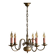 Magnificent Vintage Dutch Chandelier in Patinated Brass – 5 Arms