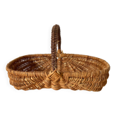 Braided wicker picking basket