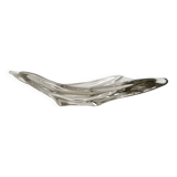 Large mid-century French crystal centrepiece class bowl