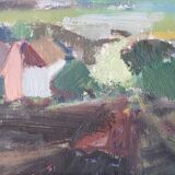 Helge Cardell, Swedish Modern Painting, 1960s, Oil on Canvas, Framed