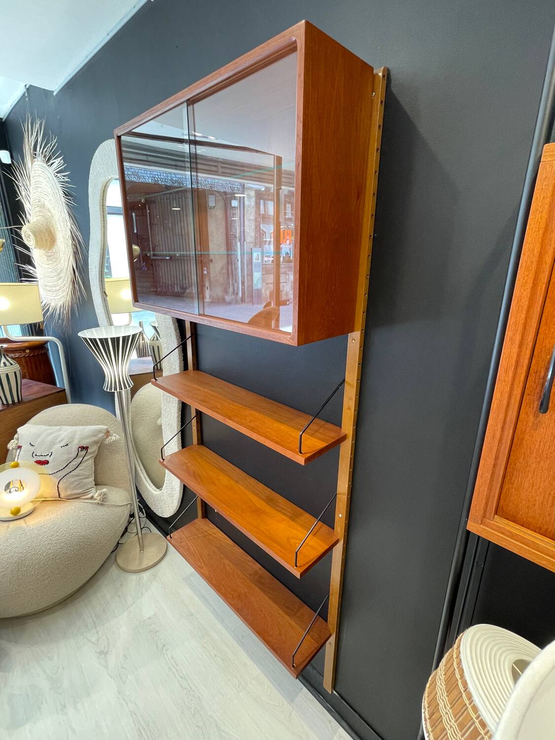 Poul Cadovius wall library in teak 1960s