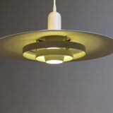 White Danish concentric ceiling light