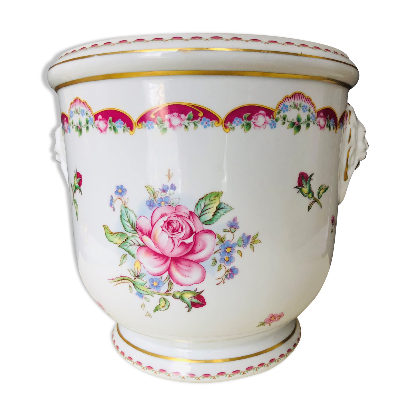 Cache pot en porcelaine